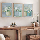 3 Panels Vase Oil Paint By Numbers Kits Canvas Picture Wall Art DIY Craft