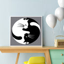 Eight Diagrams Cat Oil Paint By Numbers Kits Canvas DIY Wall Art Craft Coloring