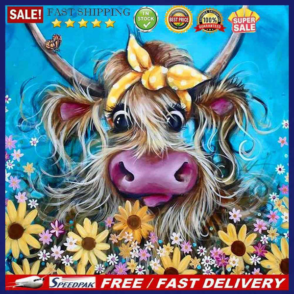 Cow in Bush Oil Paint By Numbers Art Picture DIY Home Decoration Gifts Unfr