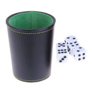 Bar Party Accessory Green Flannel PU Leather Dice Cup Shaker Cups Dices Tool