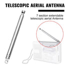 14-74cm Replacement Telescopic Aerial Antenna For TV Radio AM/FM 7 SECTION`