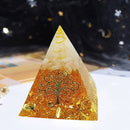 Crystal Pyramid Healing Energy Meditation Crystals Home Office Decor (E) Newly