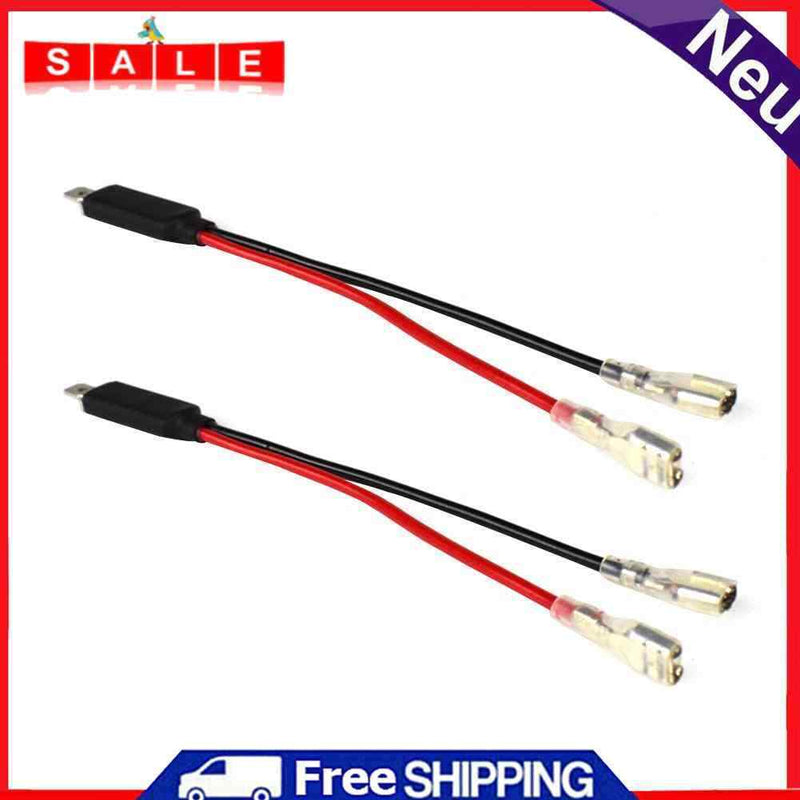 2x H1 LED Headlight Wiring Harness Male Plug Single Diode Converter Cables