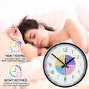 Clock Clock for Kids with Silent Movement Telling Time Educational Wall Clock