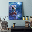 3 Beaches DIY Full Embroidery Set Beauty Mermaid Printed Cross Stitch Home Decor