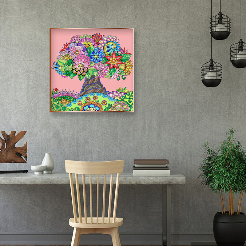 Special Shaped Tree Flowers 5D DIY Diamond Painting Part Drill Home Decor Newly