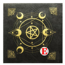 Tarot Card Tablecloth Pentagram Divination Altar Cloth 49x49cm for Solitair