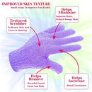 Five Fingers Bath Gloves Shower Towel Scrub Body Child Home Supply (Purple)