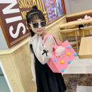 Casual Felt Tote Portable Bag Kids Cartoon Top-handle Bag Pocketbook Organizer