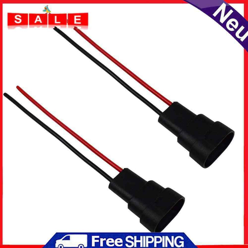 1 Pair 9005 HB3 HB4 Bulb Socket Headlight Fog Lamp Male Plug Adapter Connector