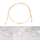 Handmade Rope Heart Bracelet Women Beige String Charm 2019 Adjustable E9Q8