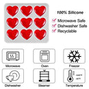 Creative Love Heart Molds Durable Irregular Shaped Nine Grid Silicone Mold Newly