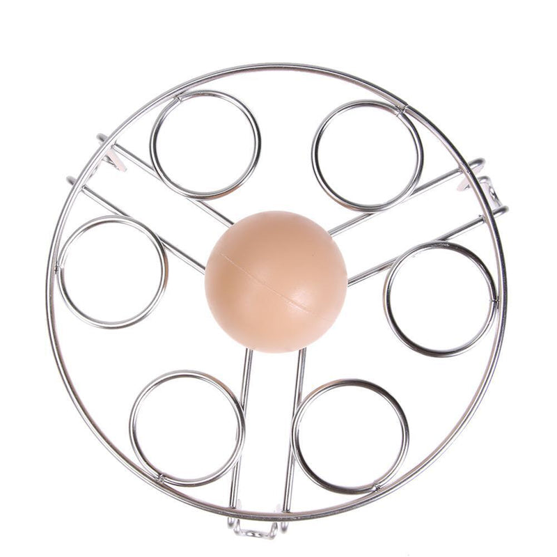 2pcs Kitchen Stainless Steel Tripod Egg Steamer Rack Egg Steaming Rack
