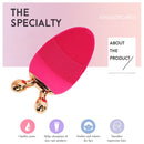 2 in 1 Facial Cleansing Brush Ultrasonic Vibration Cleaning Massager (Red)