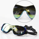 Adults Swimming Eyewear Outdoor Waterproof Anti-fog Diving Goggles (Black)