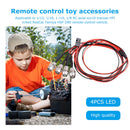For 1/12 1/18 1/10 1/8 Axial Scx10 Traxxas Hpi RC Cars 5mm 4 LED Light Kits