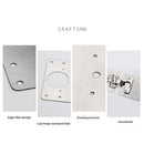 4/10 Set Stainless Steel Hinge Repair Plate w/ Screws for Cabinet Door (B)