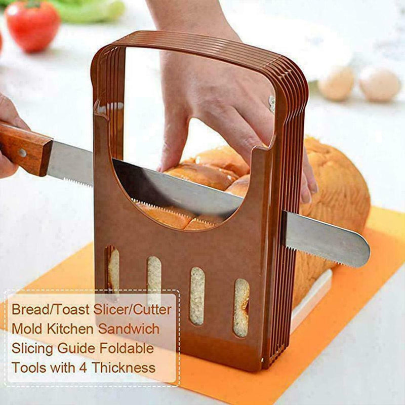 Bread Slicer Cutter Molds Toast Loaf Sandwich Cutting R4U2 Guide Maker I0D5
