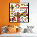 14CT Stamped Cross Stitch Kits DIY Printed Needlework Decor (K943 Winter) Newly