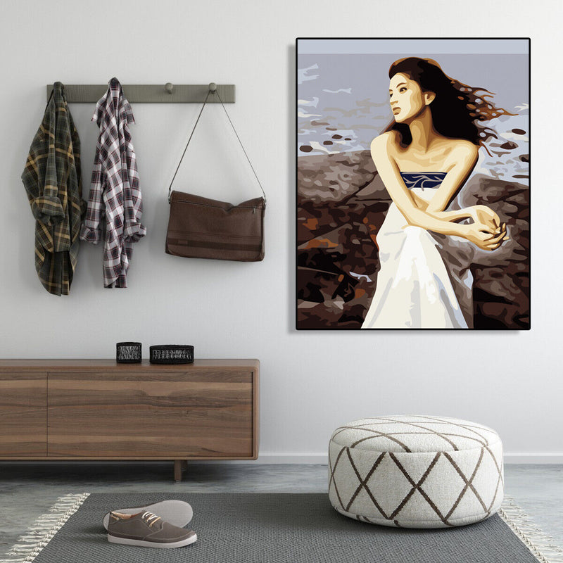 Frameless DIY Daze Beauty Painting By Numbers Canvas Digital Oil Craft Deco