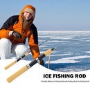 Portable Winter Ice Fishing Rod with Fishing Reel Sea Fishing Pole (0.6m) Newly