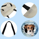 Cowboy dog Printed Shoulder Shopping Bag Casual Large Tote Handbag