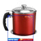 Stainless Steel Grease Strainer Container Oil Pot with Lid Can (Red)