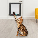 4 Way Lockable Dog Cat Safe Flap Door Puppy Pets Plastic Gate (Black XL) Newly