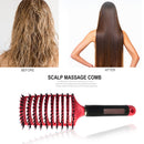 Women Hair Scalp Massage Comb Bristle Hairbrush Detangle Brushes (Rose Red)