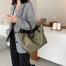 Simple Nylon Handbags Women Large Capacity Shoulder Bag Travel Shopping Totes