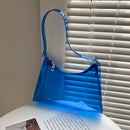 Fashion Women Clear Pure Color Shoulder Hobos Bag Casual Ladies Mini Handbags