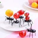 12pcs Ants Cake Fruit Snack Picks Set Forks Tableware for Kitchen Party Ben