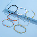 Rainbow Color Beach Jewelry Handmade Beaded Anklet Foot Chain Ankle Bracelet