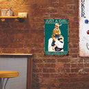 Dog and Girl Retro Metal Plate Tin Sign Plaque for Bar Pub Club Cafe Poster