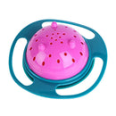 Novelty 360 Rotary Gyro Umbrella Spill-Proof Children Balance Bowl (Green)