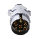 7 Way RV Boat Truck Trailer Metal Plug Connector Adapter+ Socket Kit