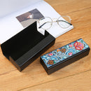 DIY Leather Diamond Painting Glasses Storage Case Mosaic Kit (Q32 Flower) Newly