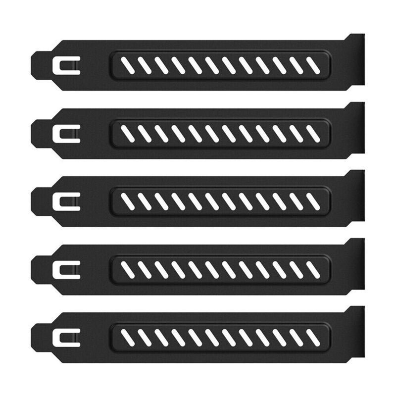 5pcs Heat Dissipation PCI Baffle Dustproof Chassis Expansion Slot Cover Plate