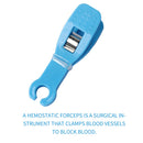 Blue Sterilized Piercing Clamps Body Piercing Forceps Clamp Piercing Tools Kit