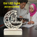 Hollowed Moon Pattern LED Light Wooden Ramadan EID Mubarak Islam Muslim Craft
