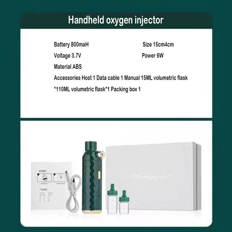 Wireless Facial Skin Oxygen Rejuvenation Mini Fog Mist Sprayer Infusion Machine