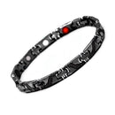 Unisex Magnetic Bracelet Dragon Pattern Detachable Energy Bracelet (Black)