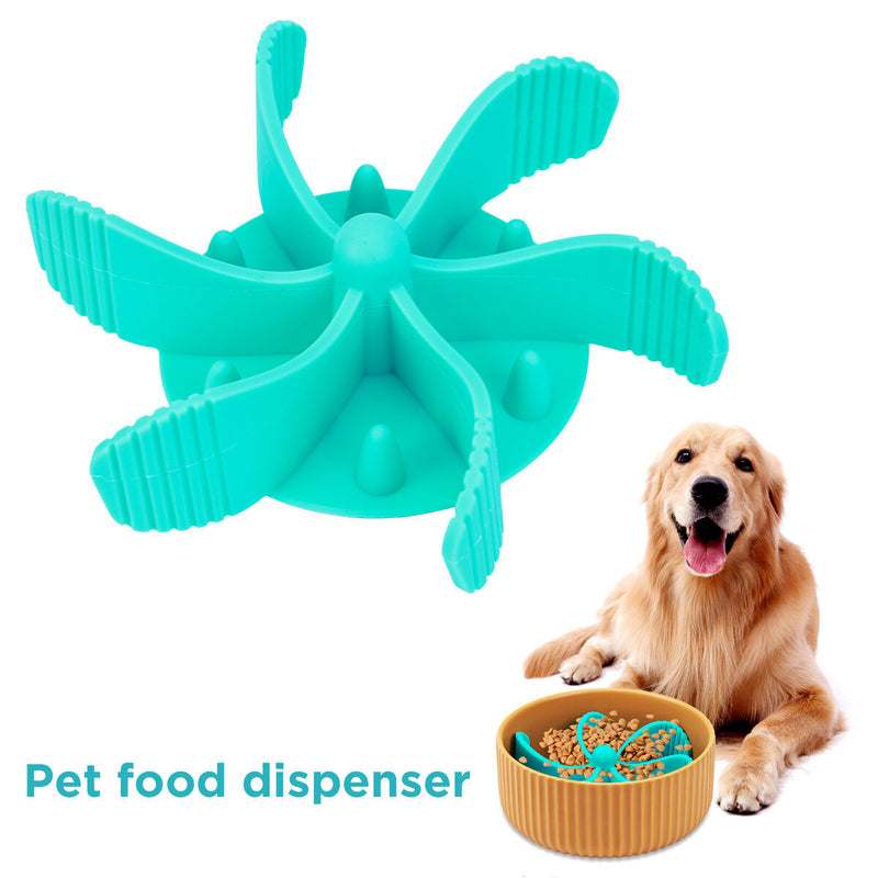 Slow Feed Dog Bowl Insert Puzzle Maze Feeder for Fast Eater Suction (Green)