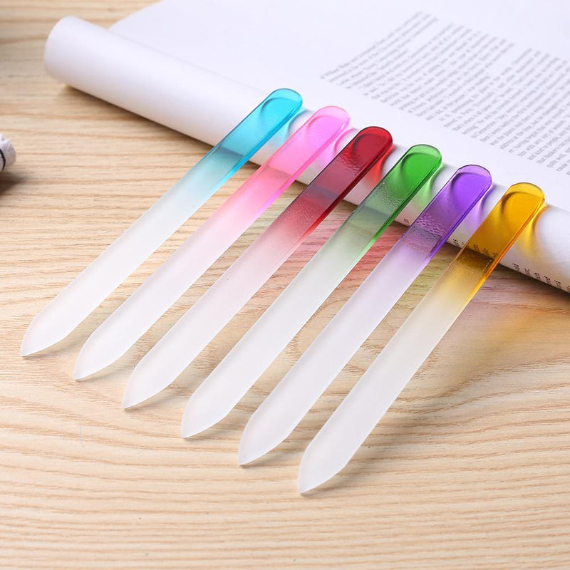 6pcs Pro Crystal Glass Nail Art File Polishing Sanding Buffer Manicure Tool