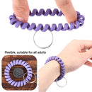 Men Women Wristlet Wristlet Keychain Bracelet Plastic Spiral Keychains Key Ring