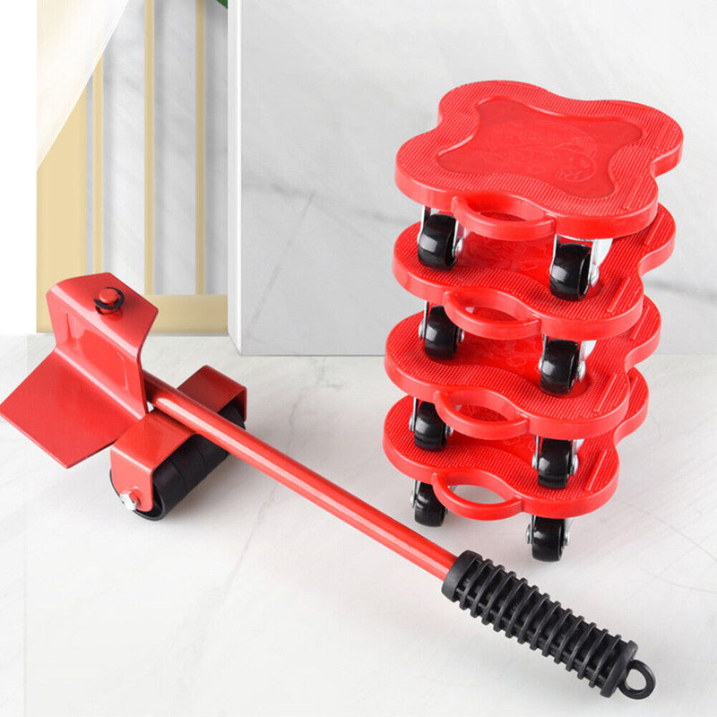 5pcs Furniture Transport Roller Set Move House Omnidirectional Wheels Rack