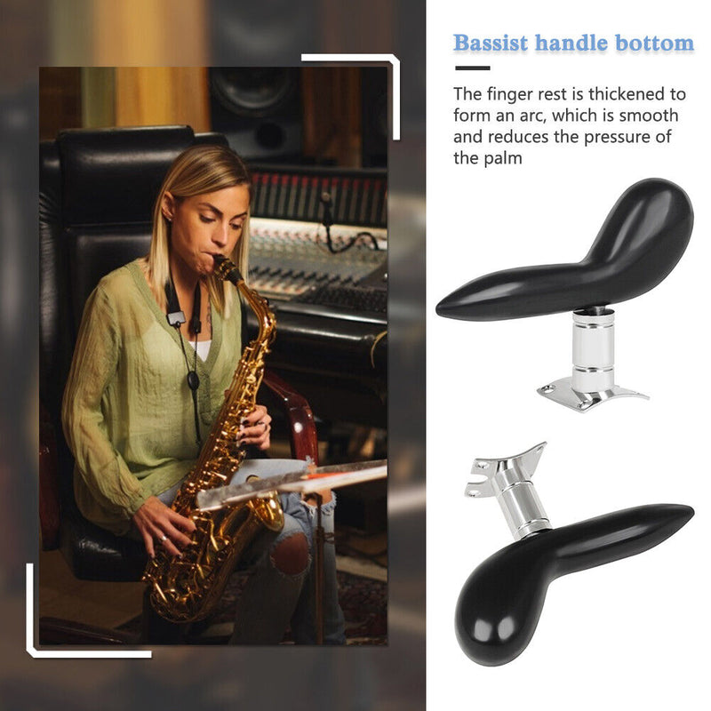 Removable Bassoon Finger Rest Set with Base Comfortable Hand Holder Saddle Black