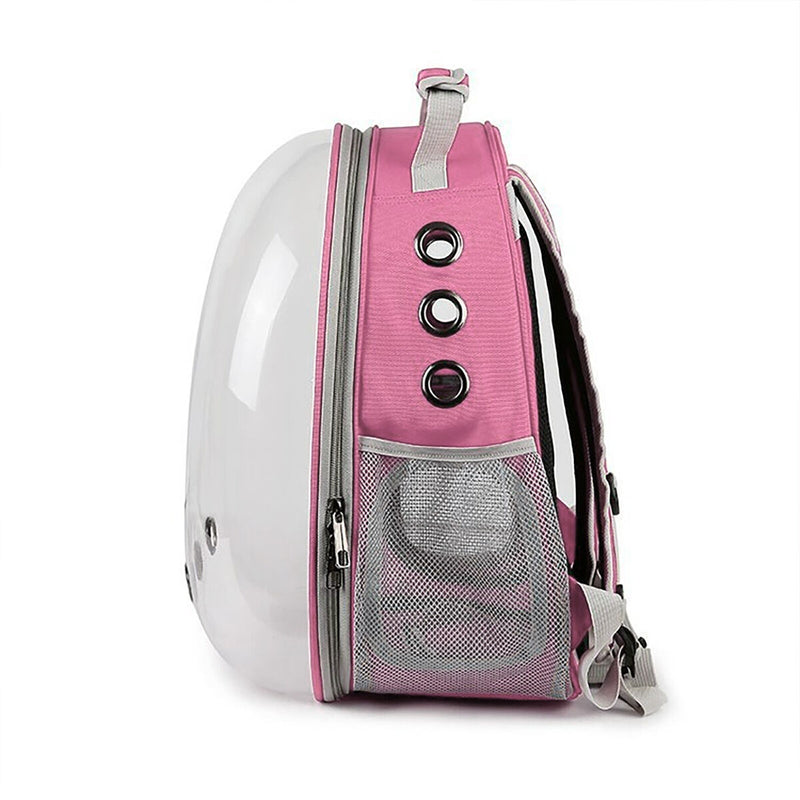 Pet Travel Carrier Transparent Space Capsule Cat Bubble Backpack (Pink)
