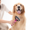 Brush Grooming Tool Pet Fur Trimming Dematting Comb (Double Side Red B) Newly