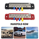 DC 48V 12P Wiring Bars Busbar with Covers + Ring Terminals for Automobiles Yacht